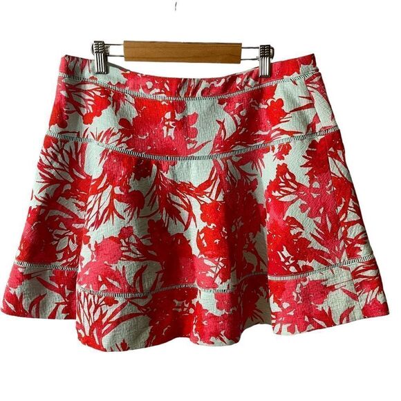 Banana Republic Bold Floral Circle Mini Skirt Size 8 - Picture 2 of 9
